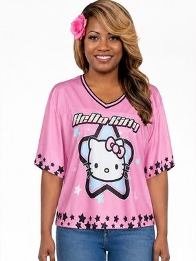 BRAND NEW Hello Kitty Pink Star Accent Tee Size XS